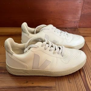 Veja White Perforated Sneakers